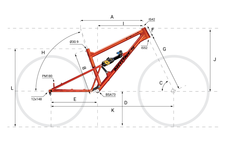 Madnes Stellar Enduro 27.5" Rahmen
